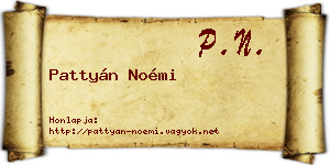 Pattyán Noémi névjegykártya