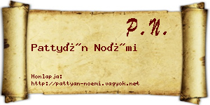 Pattyán Noémi névjegykártya
